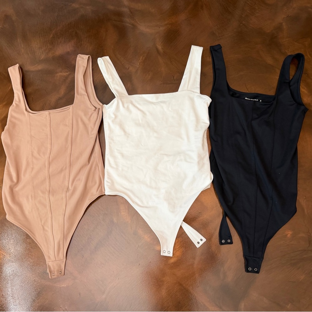 Abercrombie & Fitch Soft A&F Collection Bodysuits - 3 Colors, size Medium